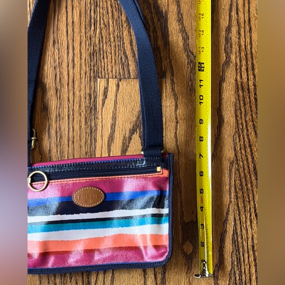 Fossil Coated Canvas Multi Striped Flap Closure C… - image 7